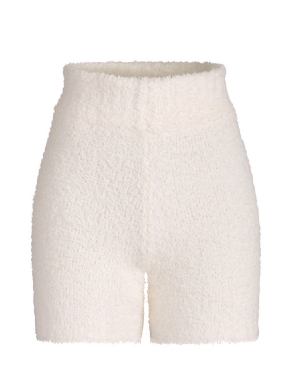 Skims Fuzzy Shorts White Cream Size Small S/M